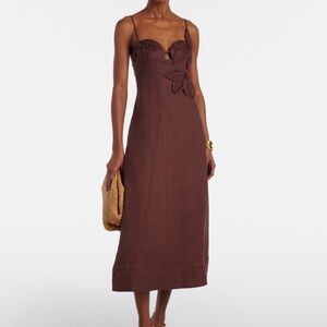 FARM Rio Brown Chocolate Applique Dress - Worn Once!